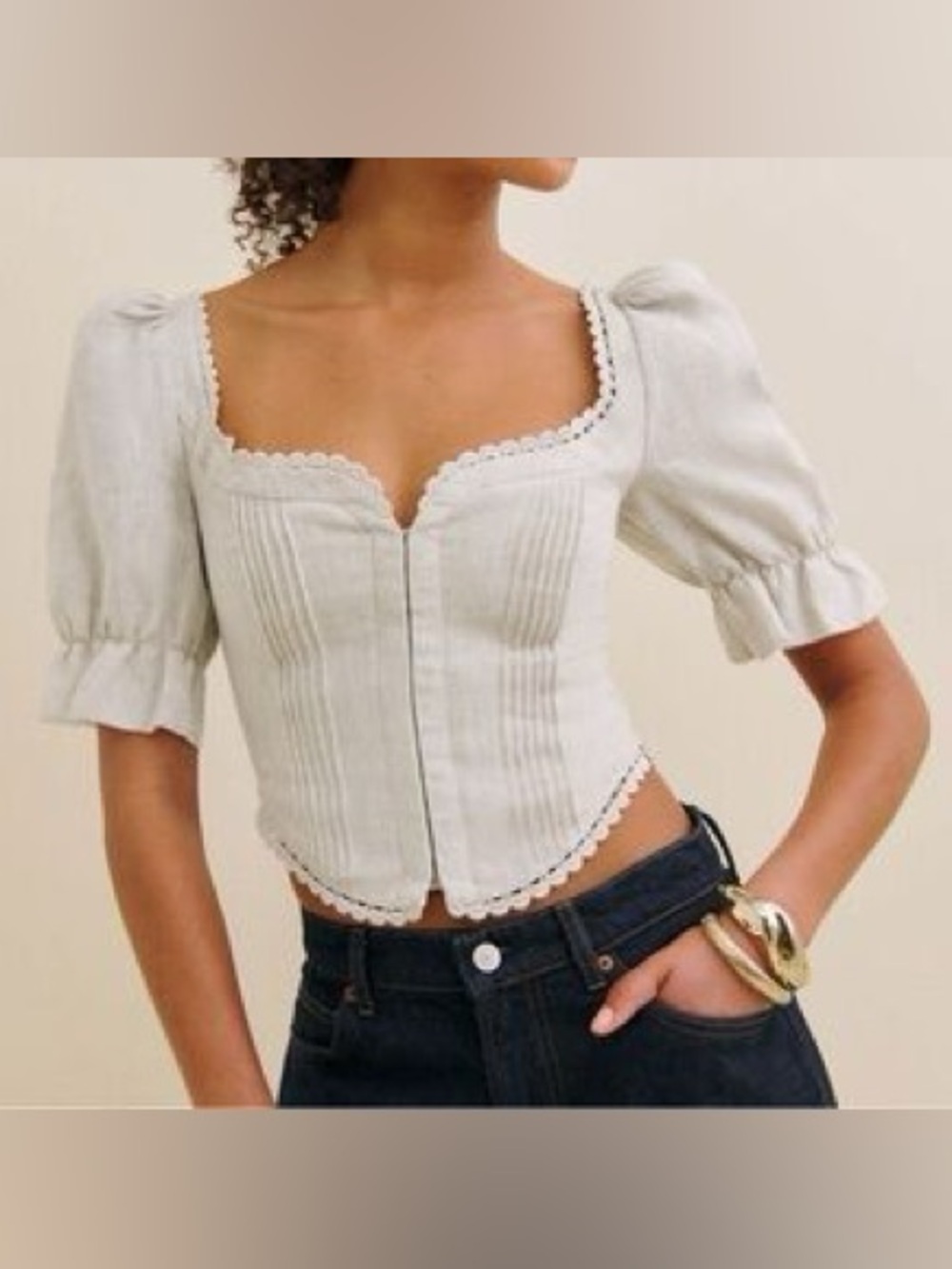 Reformation linen top